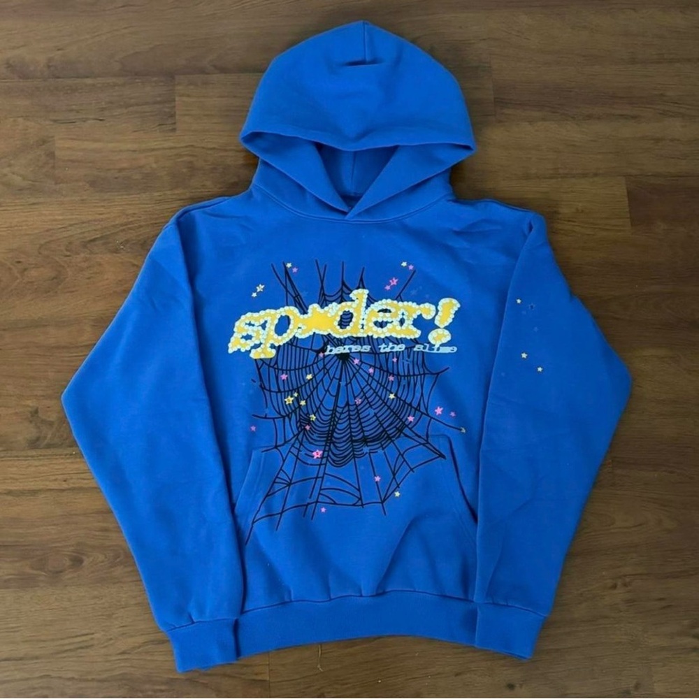 Blue Spider Graphic Hoodie